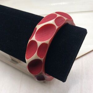 Resin bangle bracelet funky fun carving-statement style layering stackable.